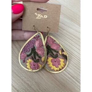 Light Pink Flower Embroidery Cuff Bracelet